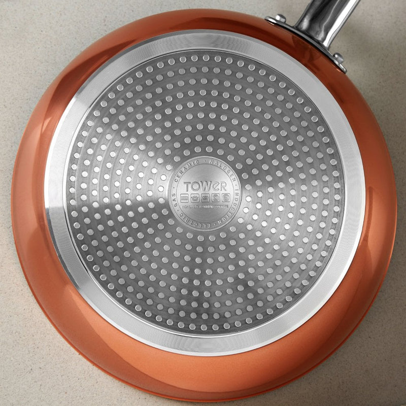 Tower Copper 28cm Wok
