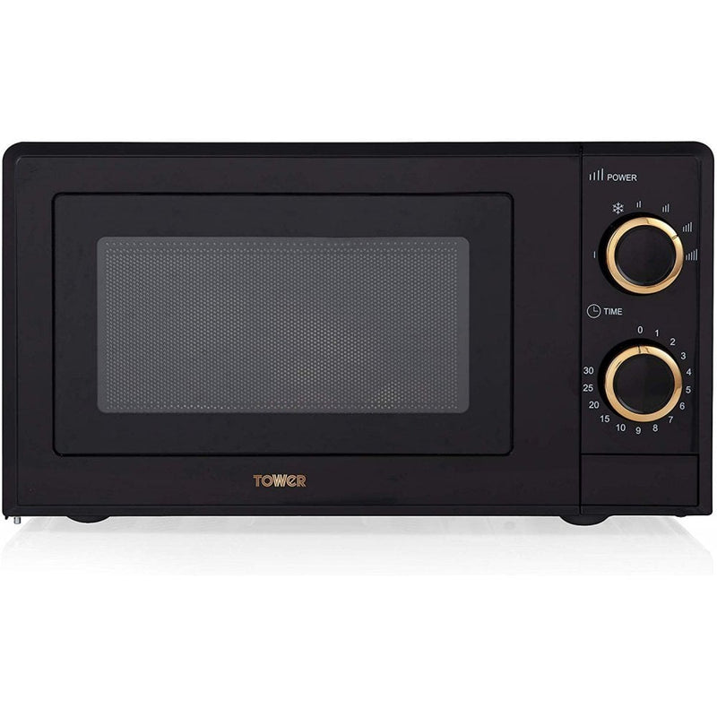 Tower Rose Gold 17L 700W Manual Microwave - Black/Rose Gold