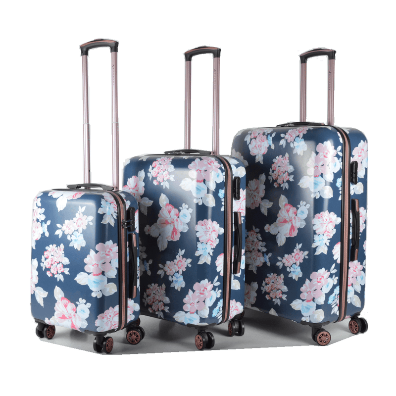 Floral Print ABS Luggage Large