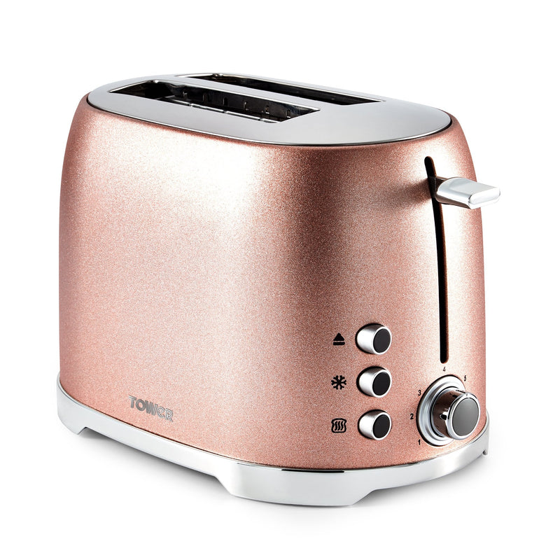 Glitz Blush Pink 2 Slice Toaster 800W
