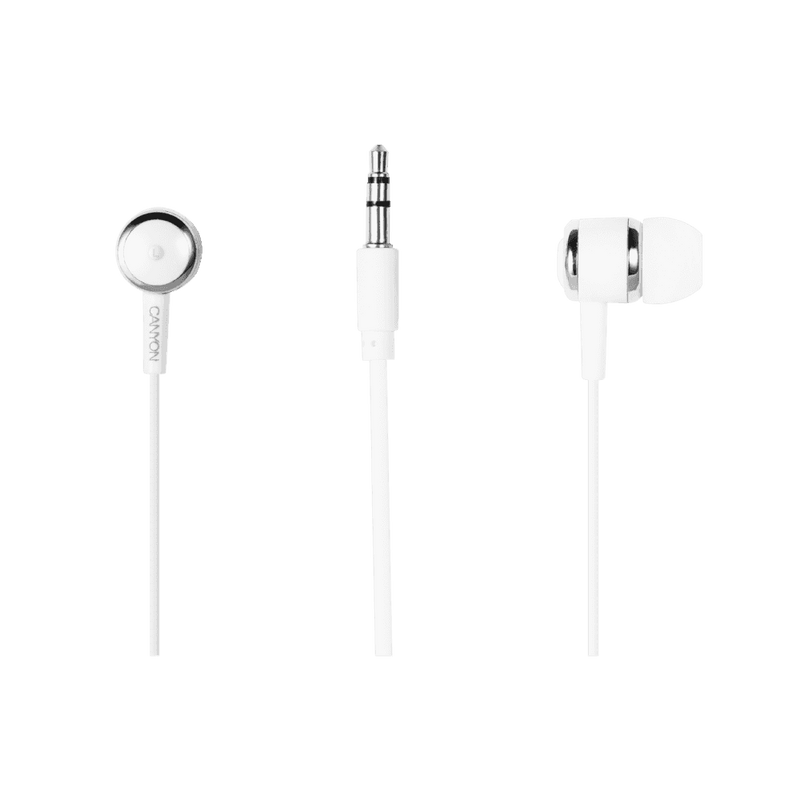 Canyon Essential Earphone Plastic With Mic - White