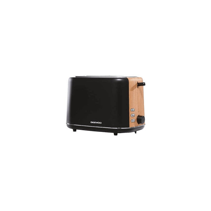 Daewoo Stockholm 2 Slice Toaster With Wood Effect - Black