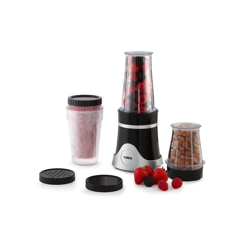 Tower 250W Table Blender With 5 Attachments - Black