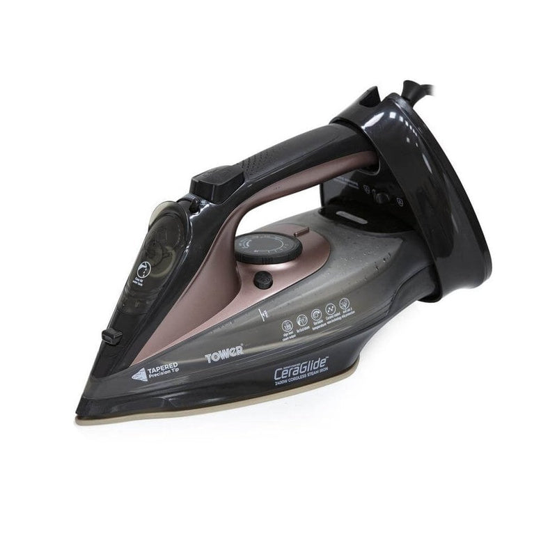 Tower Ceraglide Steam Iron CeraGlide 2400W Cord Cordless