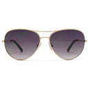 Ladies Gold Aviator Sunglasses