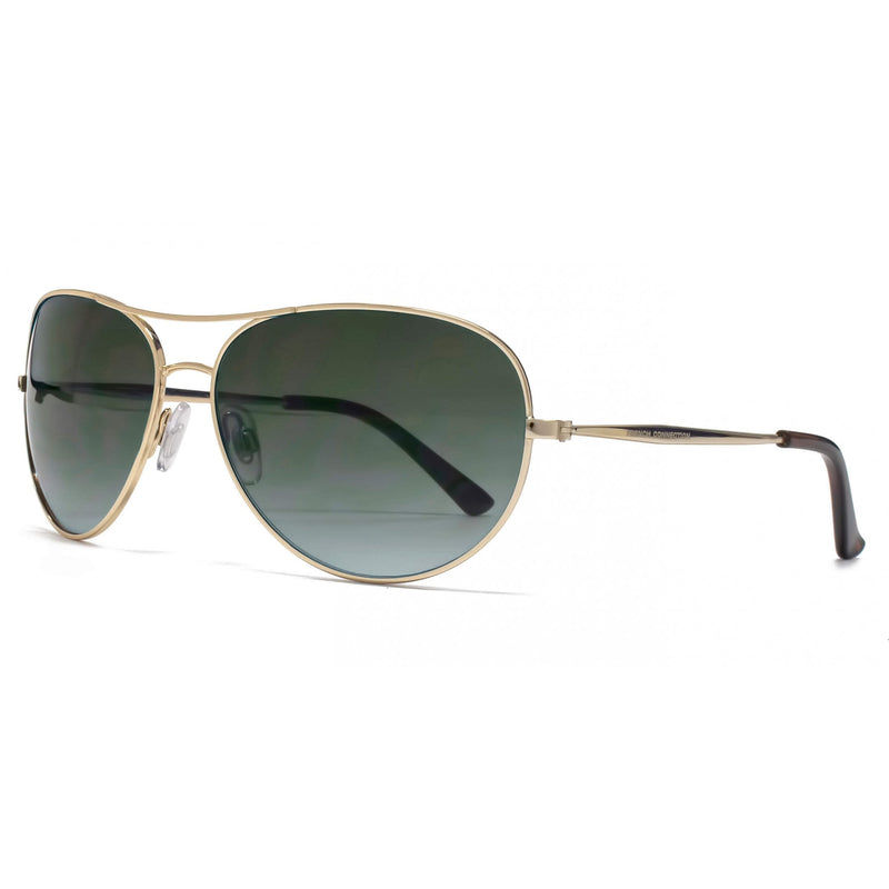 Ladies Gold Aviator Sunglasses