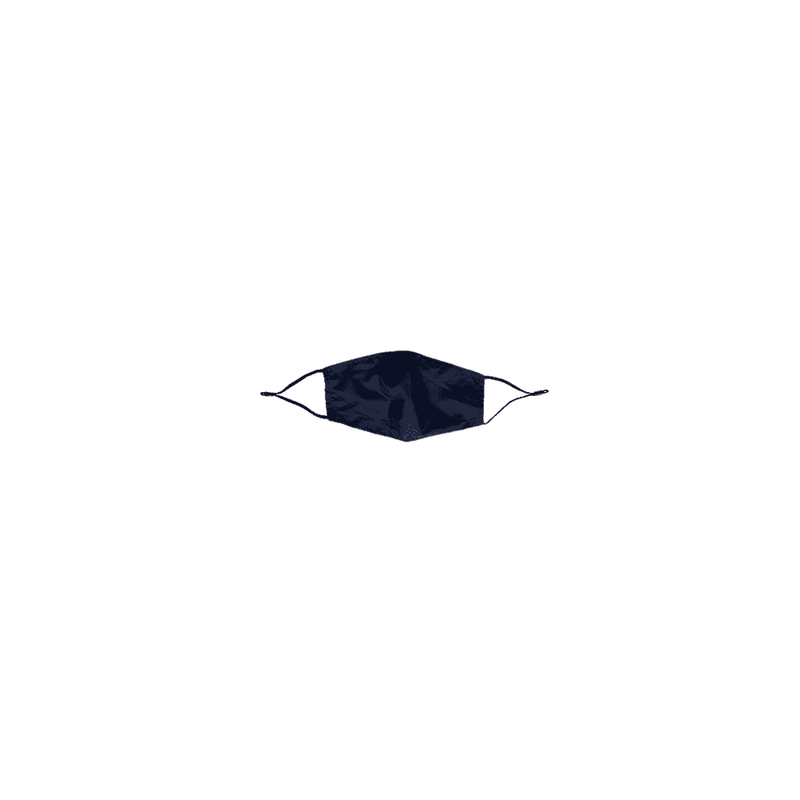 Navy Cotton Lined Face Mask