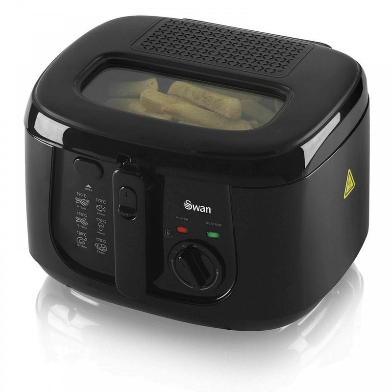 Swan 1800W 2.5L Square Deep Fryer - Black