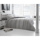 Andrea Striped Duvet Cover Bedding Set - Mono