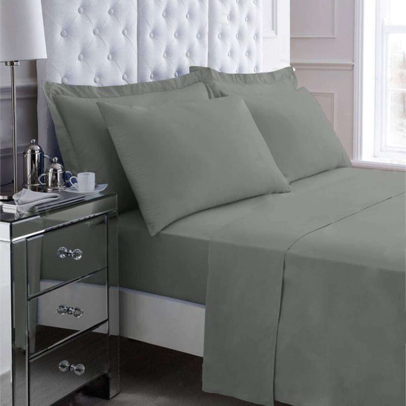 Lewis's  Soft & Cosy Non Iron Percale Sheets - Charcoal