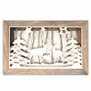 Wooden Light Up Cut Out Christmas Tree & Deer Decoration