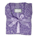 Ladies Floral Flannel Pyjama Set-Purple