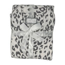 Ladies Leopard Flannel Pyjama Set-Grey