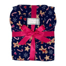 Ladies Purple Novelty Gingerbread Flannel Pyjamas