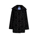 Flocked Padded Jacket - Black