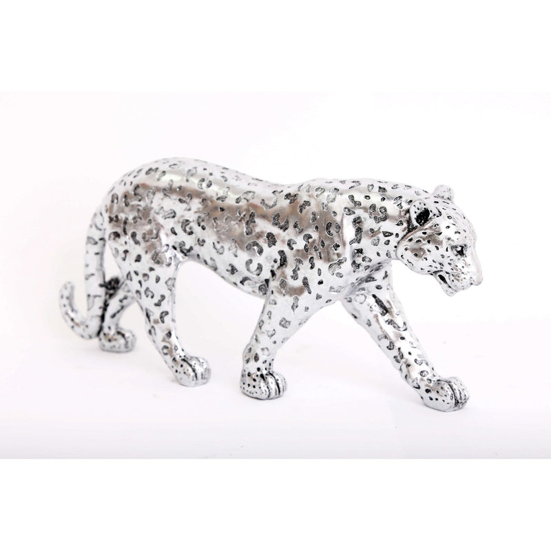 Silver Leopard Ornament