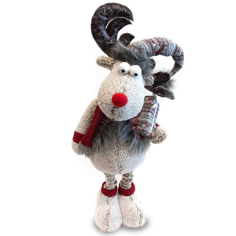 Christmas Sparkle Roddy Reindeer with Extendable Legs 36" in Grey
