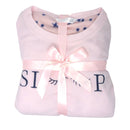Ladies Pink Fleece Applique Pyjamas