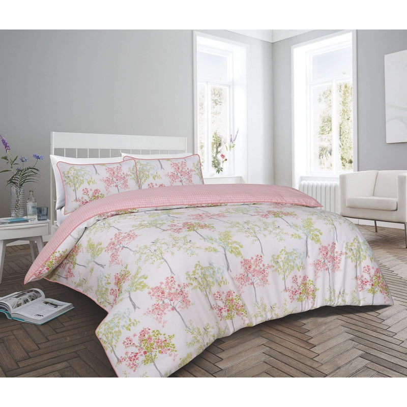 Trees Duvet Cover Bedding Set - Blush