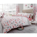 Geo Triangle Duvet - Pink