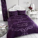 Goodnight Duvet Cover Bedding Set - Purple