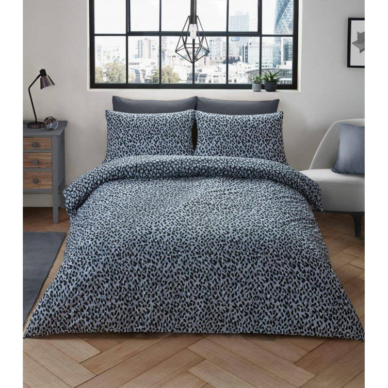 Leopard Skin Duvet Set - Grey