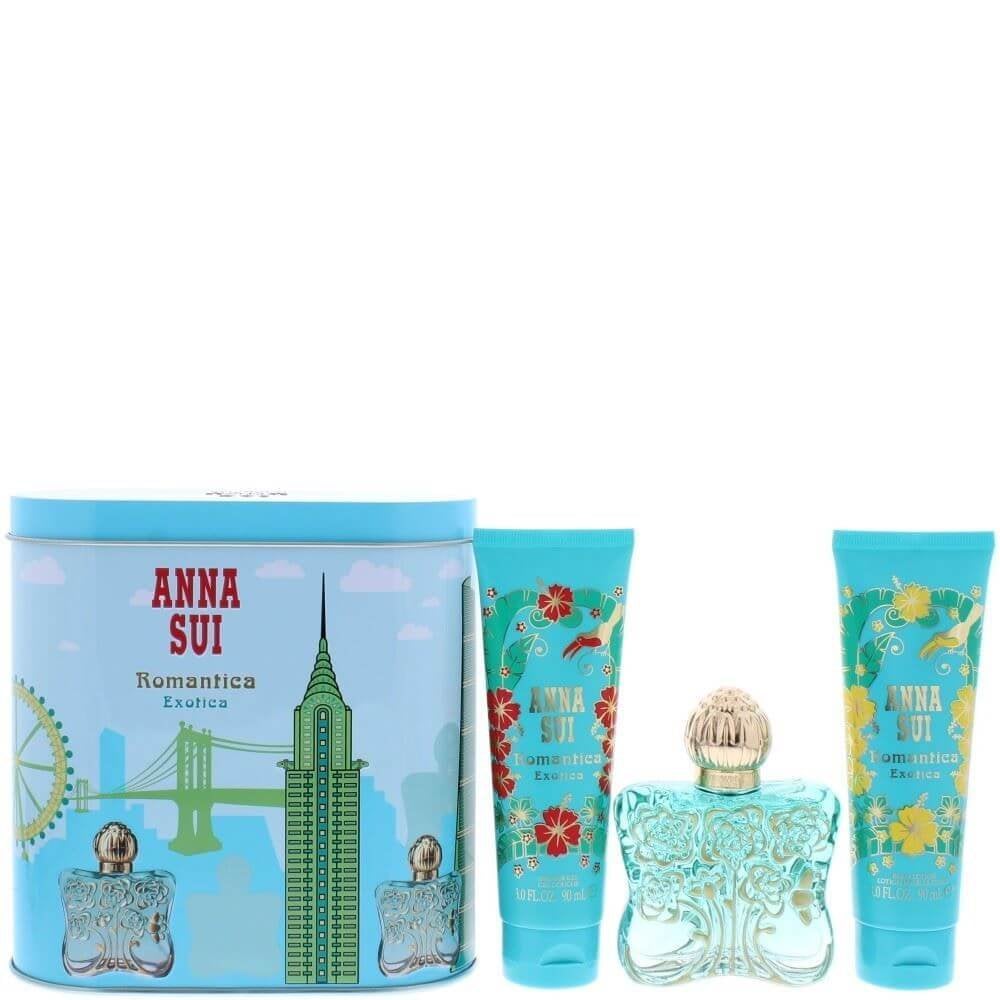 Romantica Exotica Shower Gel Body Lotion Eau De Toilette Xmas Gift Set