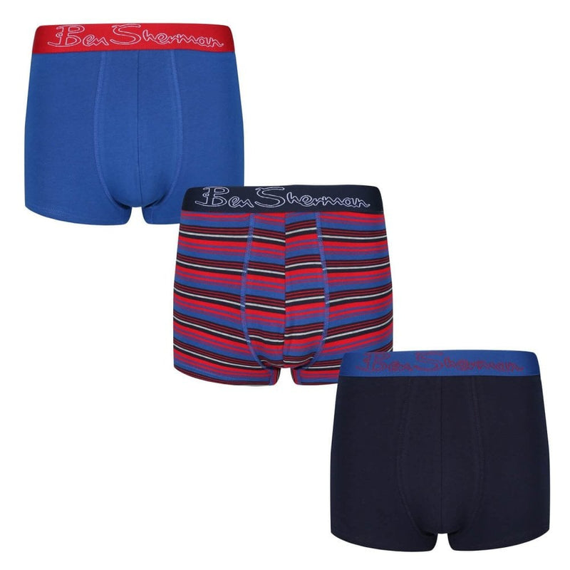 Ben Sherman 3 Pack Trunks - Navy