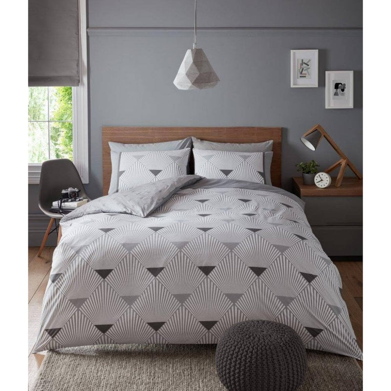 Metro Duvet Cover Bedding Set - Grey