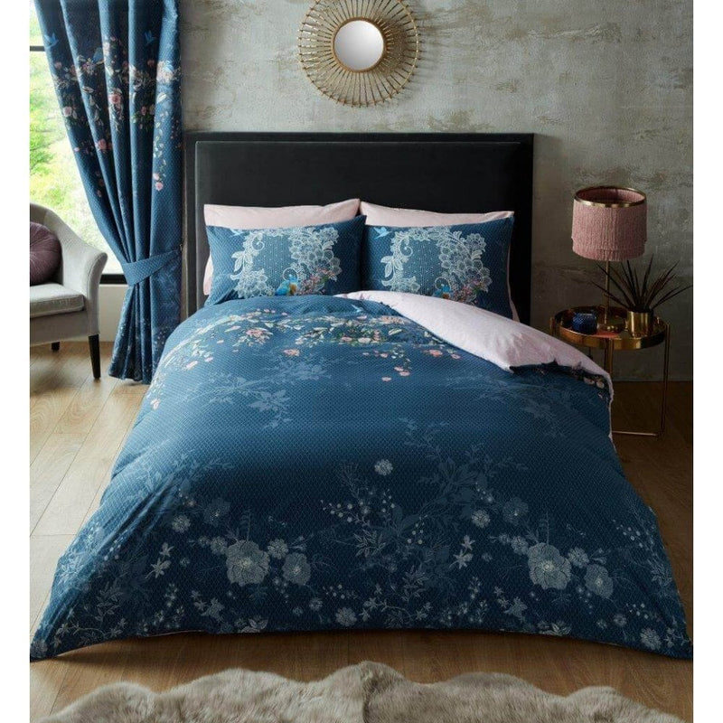 Bella Duvet Cover Bedding Set - Navy