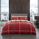 Bardsley Check Duvet Set - Red