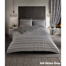 Stripe Duvet Cover Bedding Set - Grey