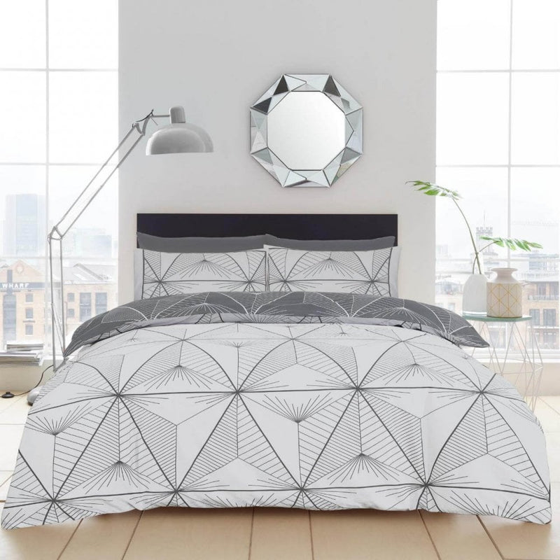 Zander Duvet Cover Bedding Set - Grey