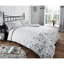 Maria Grey illustrated Flower Print Duvet Set