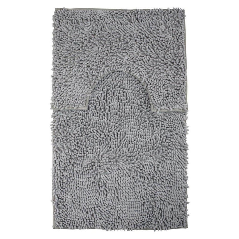 Loop 2 Piece Grey Bath Mat Set