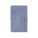 Greek Key Blue Patterned 2 Piece Bath Mat Set