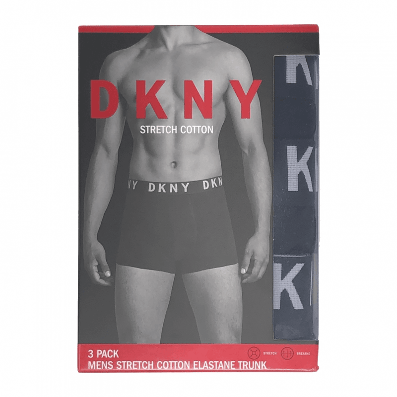Mens DKNY 3 Pack Boxer Short Trunks - Black