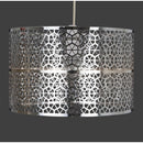 Febe Pendant Ceiling Light With Modern Cut Out Detailing - Chrome