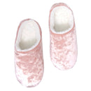Memory Foam Pink Velvour Slippers