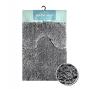 Zero Twist Bath Mat 2 Piece Set - Charcoal