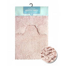 Zero Twist Bath Mat 2 Piece Set - Pink