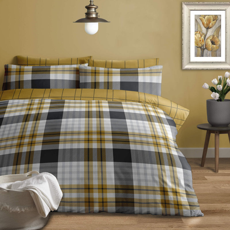 Stocksbridge Brushed Cotton Duvet Cover Set- Grey