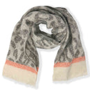 Grey Leopard Print Scarf