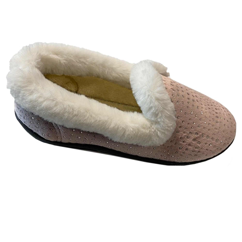 Ladies Rose Slippers with Memory Foam Lining