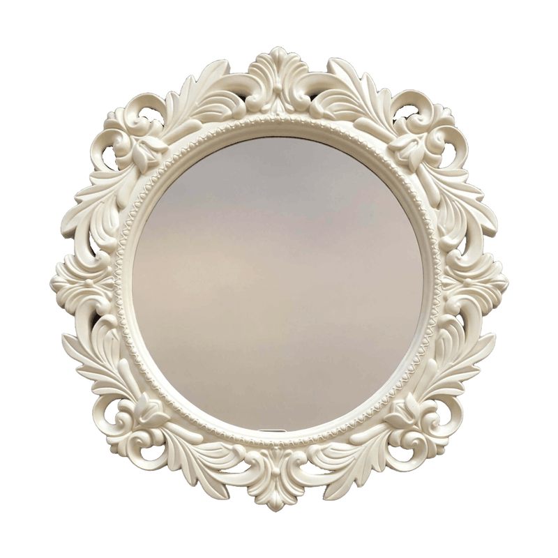 Lewis's Ornate Round Mirror 53 x 53cm - Cream