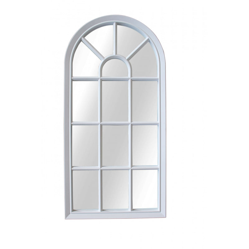 Lewis's Window Large Hallway Mirror 34 x 69cm - White