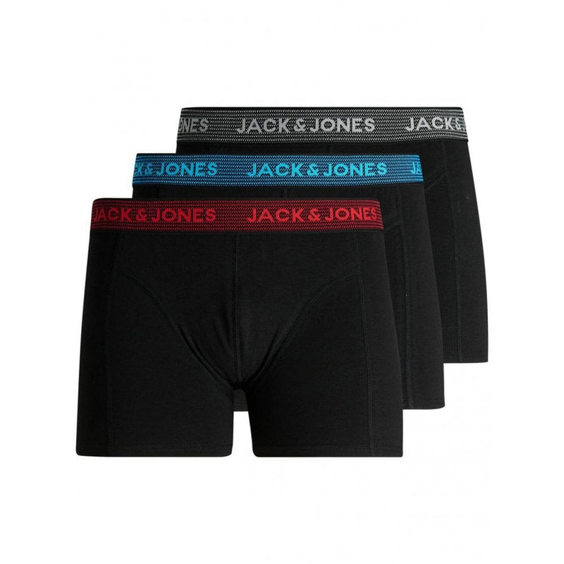 Jack & Jones 3 Pack of Boxer Short Trunks - Black
