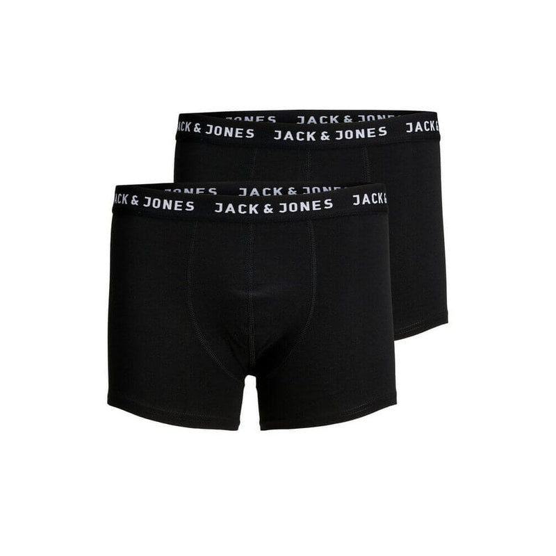 Jack & Jones Mens 2 Pack Boxer Shorts - Black/White