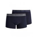 Jack & Jones 2 Pack of Boxer Short Trunks - Navy