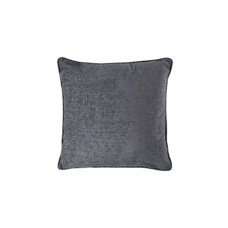 Lewis's Buckingham Chenille Cushion 55 x 55cm -  Pewter